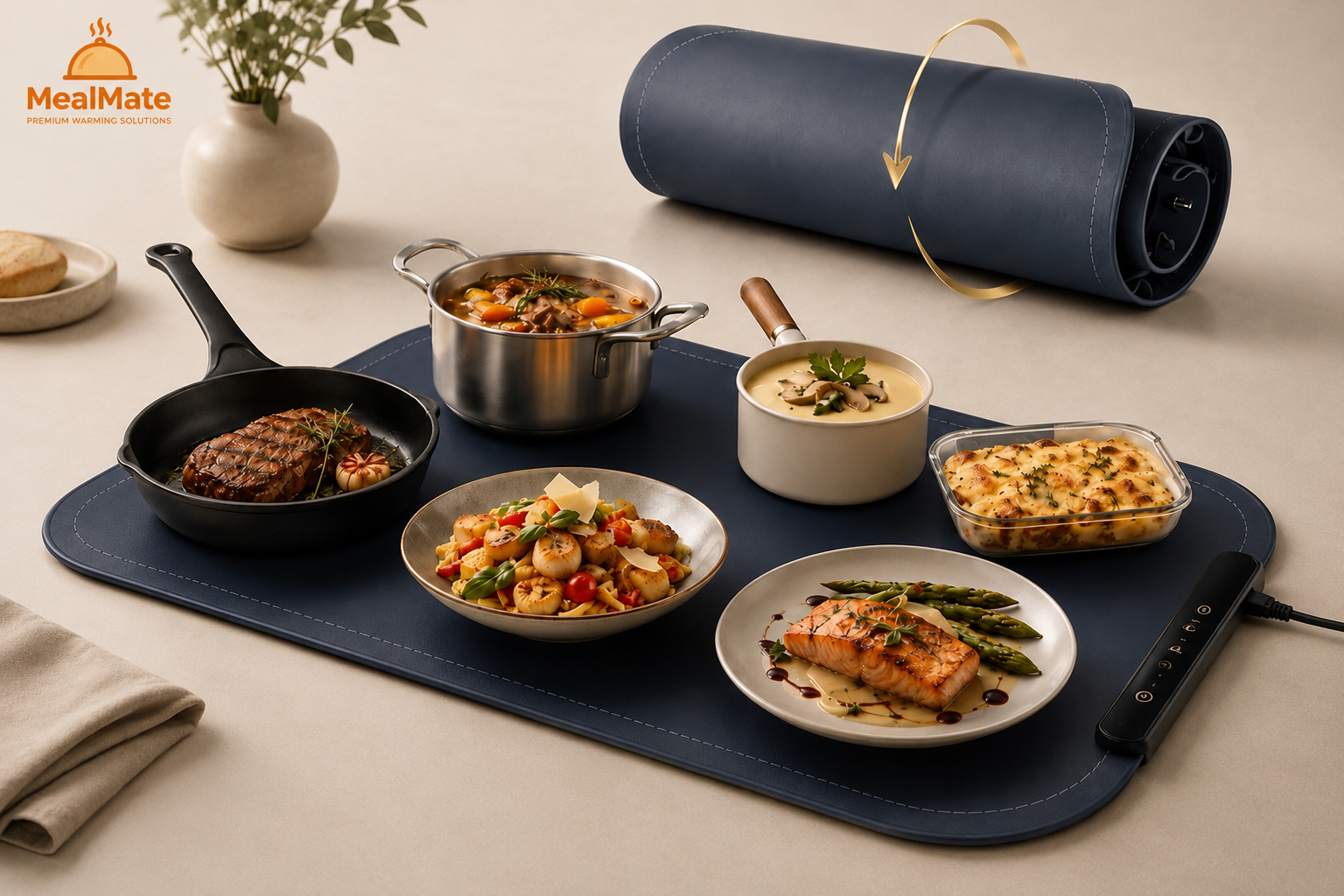 MealMate™ Foldable Food Warming Mat