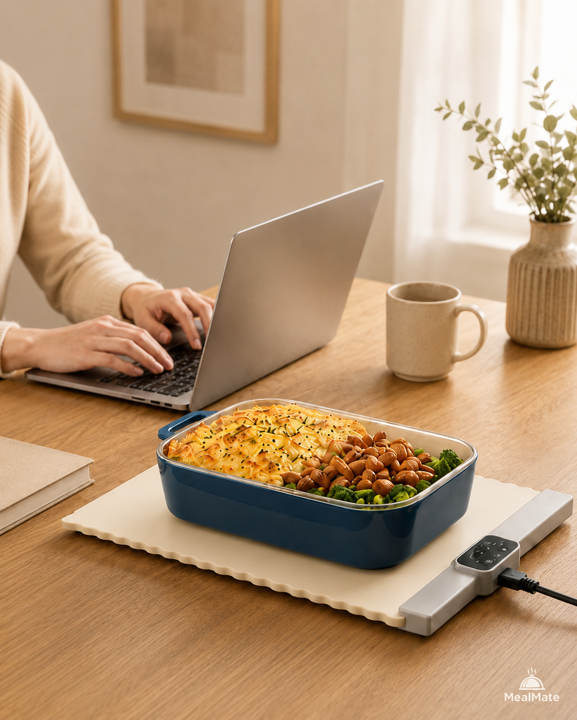 MealMate™ Everyday warming mat for kitchen appliances, with a soft, heat-resistant surface for keeping dishes warm.