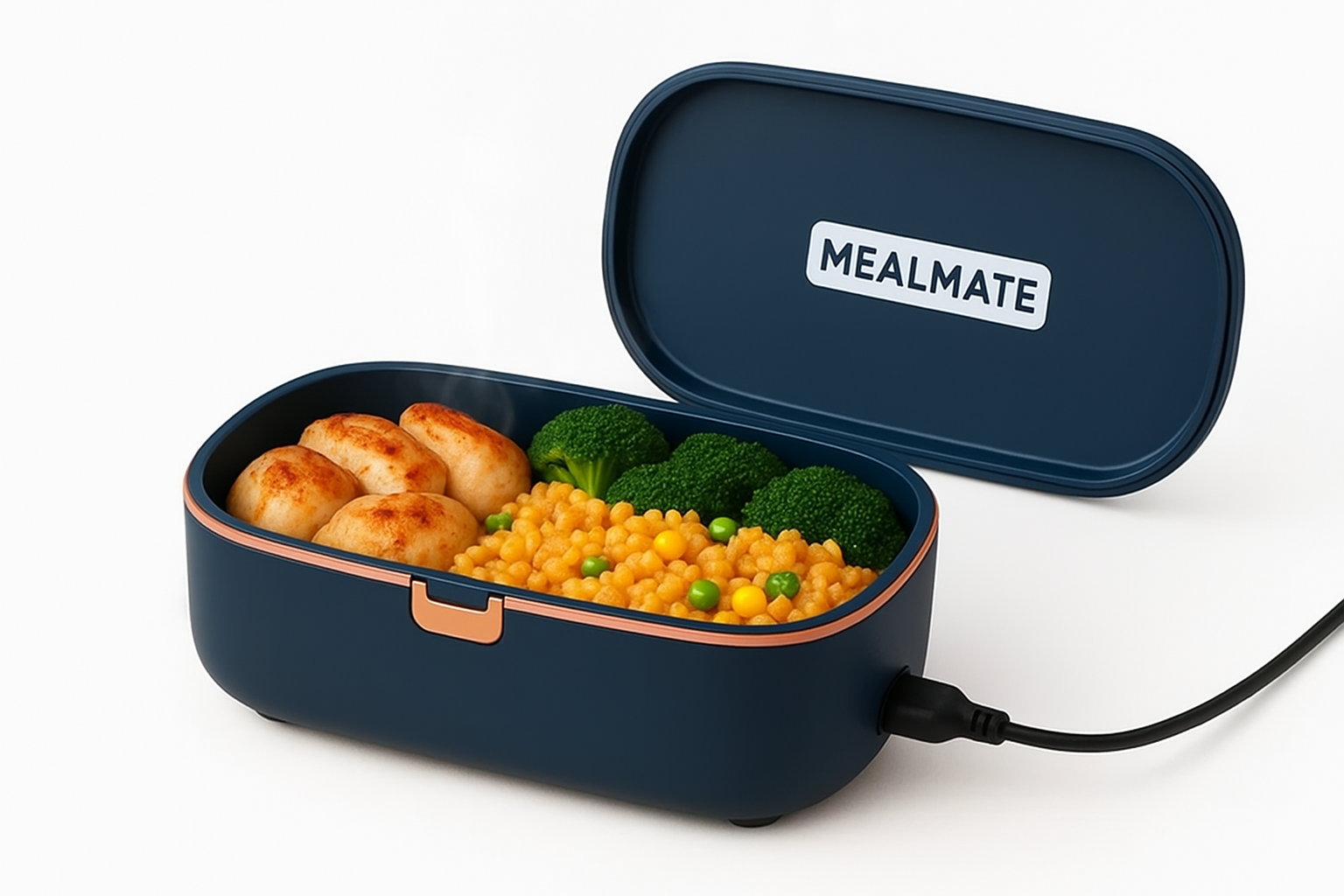MealMate Mini Heated Lunch Box - Portable Food Warmer